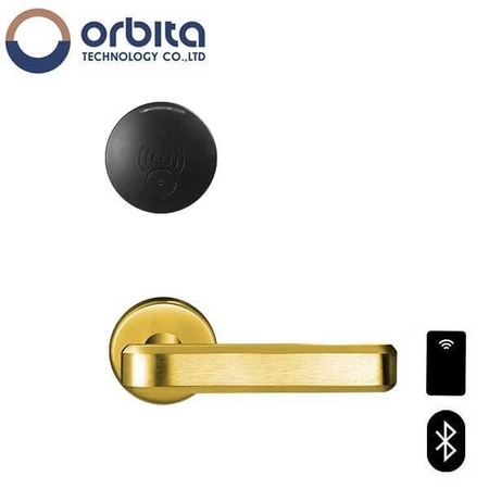 ORBITA BLE Split Handle Electronic Hotel Lock Set with Software Encoder Card RF Energy Saving Switch -Unloc OTC-S3179SBT